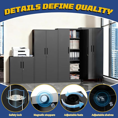 Metal Garage Storage Cabinet, Home Office, Office Cabinet - Image 4