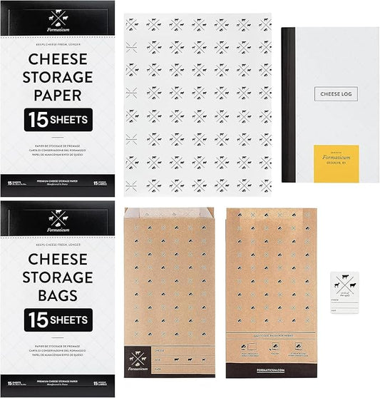 Formaticum Cheese Storage Kit | Cheese Storage Bags, Cheese Storage Paper by Formaticum