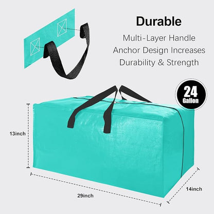 6 Pack Heavy Duty Large Moving Bags W/Backpack Straps - Image 2
