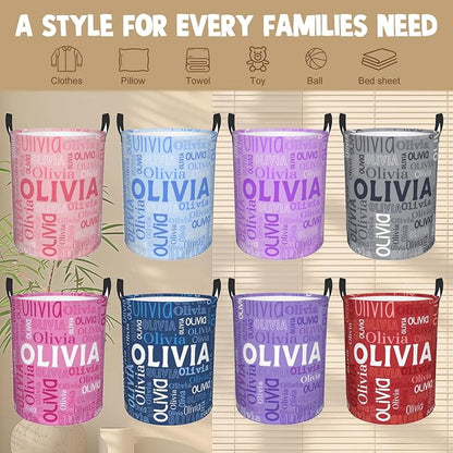 Custom Name Laundry Hamper, Personalized Laundry Basket - Image 6
