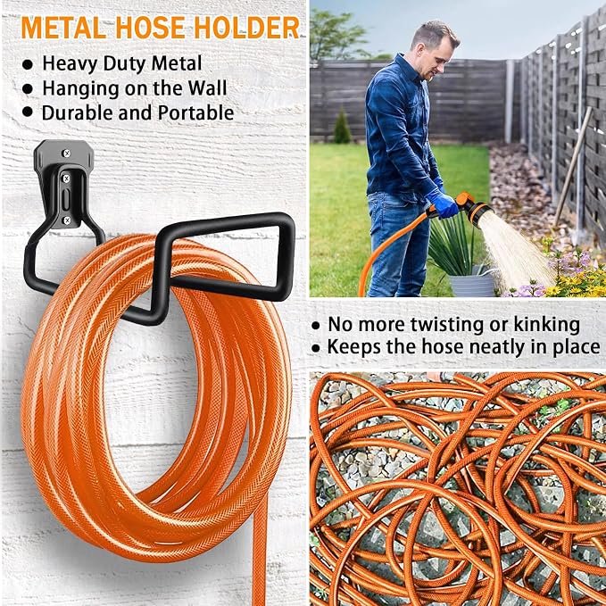 Hose Hanger, Hose Holder Wall Mount Heavy Duty Organizer - Image 2