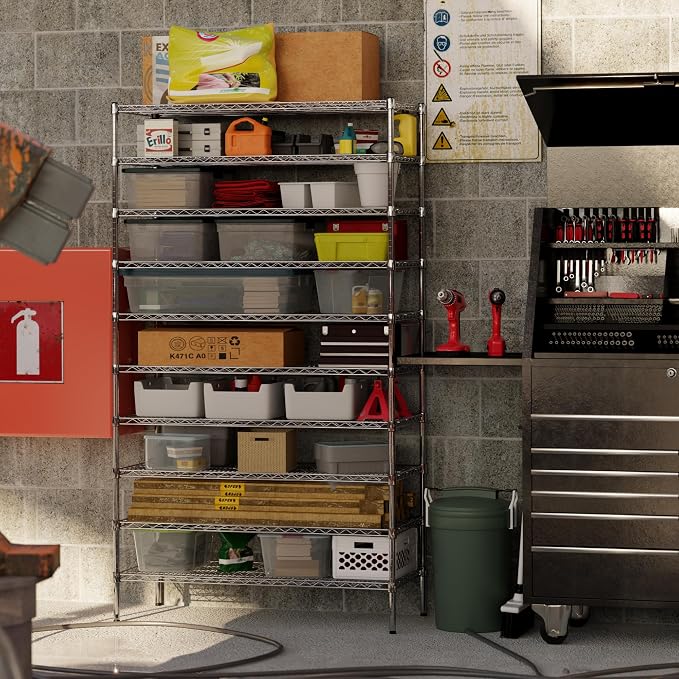 21" Deep x 48" Wide x 86" Height Wire Shelving Kit | 10-Tier | NSF Commercial - Image 5