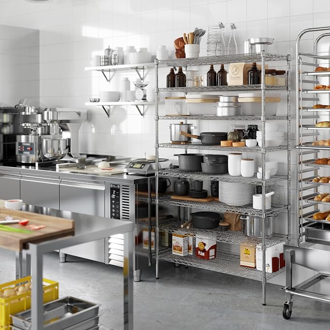 18" Deep x 42" Wide x 74" Height Wire Shelving Kit | 8-Tier | NSF Commercial - Image 2