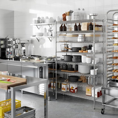 18" Deep x 42" Wide x 74" Height Wire Shelving Kit | 8-Tier | NSF Commercial - Image 2