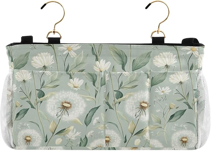 Sage Green Dandelion Bedside Caddy by QwThum