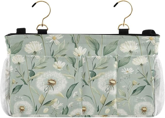 Sage Green Dandelion Bedside Caddy by QwThum