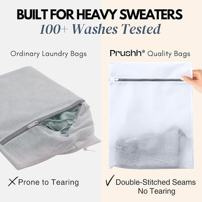 3Pc Spacious Durable Mesh Laundry Bags Protects Delicates, Fine Mesh - Image 6