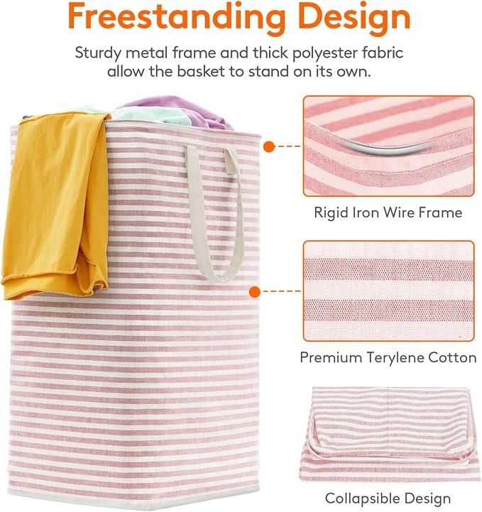 Lifewit 2 Pack Laundry Basket 80L Each, Collapsible Clothes Hamper - Image 2