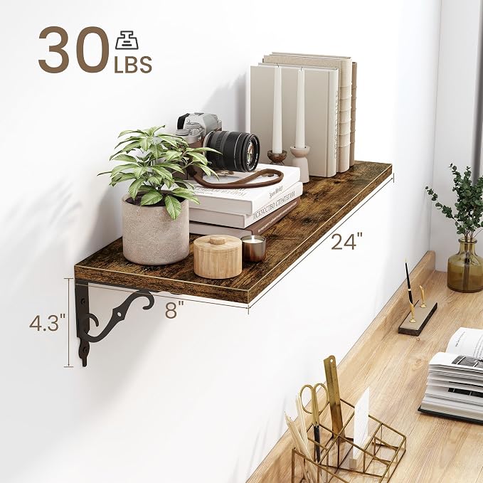 Floating Shelves for Wall, 8 Inch Deep Floating Shelf - Image 3
