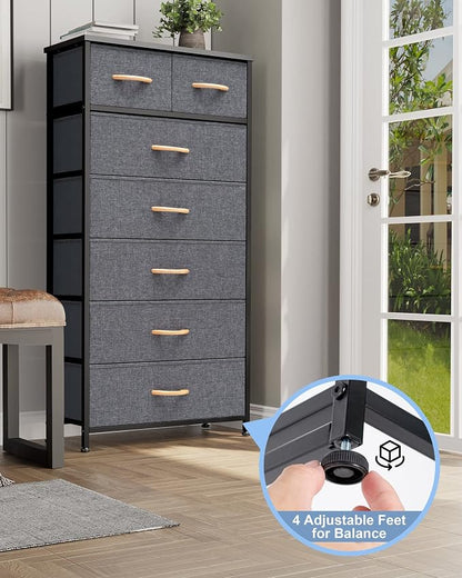 Fabric Dresser with 7 Drawers, Vertical Storage Tower | Sturdy Steel Frame - Image 7