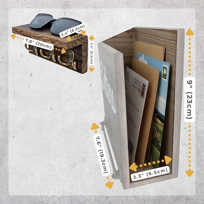 eBun Narrow Wood Mail Holder 2-Pack - Image 8