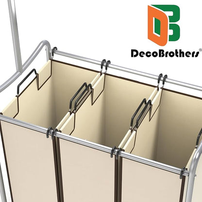 Deco Brothers Heavy Duty 3 Bags Laundry Sorter Cart - Image 4