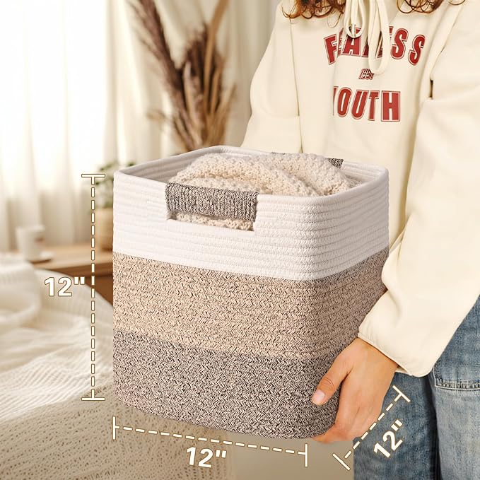 12 Inch Storage Cubes, 3 Pack Cube Storage Bins - Image 4