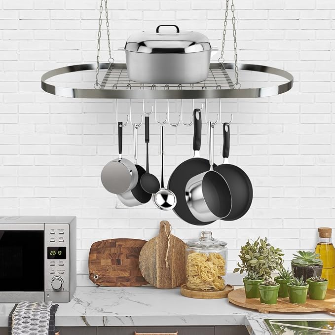 Sorbus® Pot and Pan Rack for Ceiling - Image 5