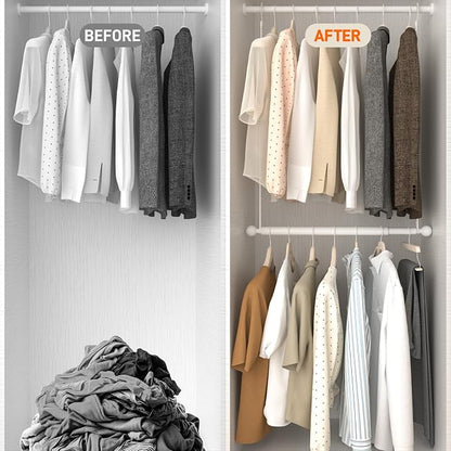 SUTINE Closet Rods for Hanging Clothes, Adjustable Metal Closet Extender - Image 5
