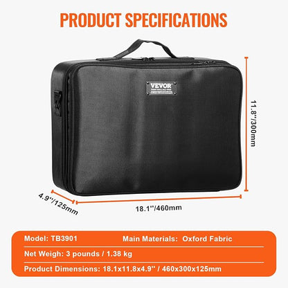 VEVOR Makeup Train Case Professional Makeup Storage Organizer Box Make Up - Image 7