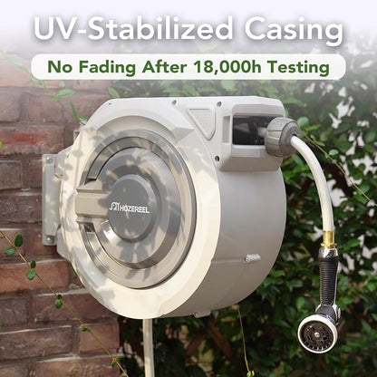 Retractable Garden Hose Reel 1/2"x 110ft, UV Resistant Hose Reels - Image 6