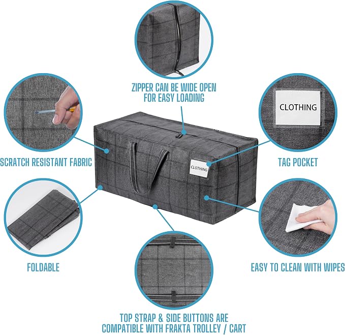 VENO 2 Pack Moving Bags w/Backpack Straps, Heavy Duty, Moving Boxes Alternative - Image 7