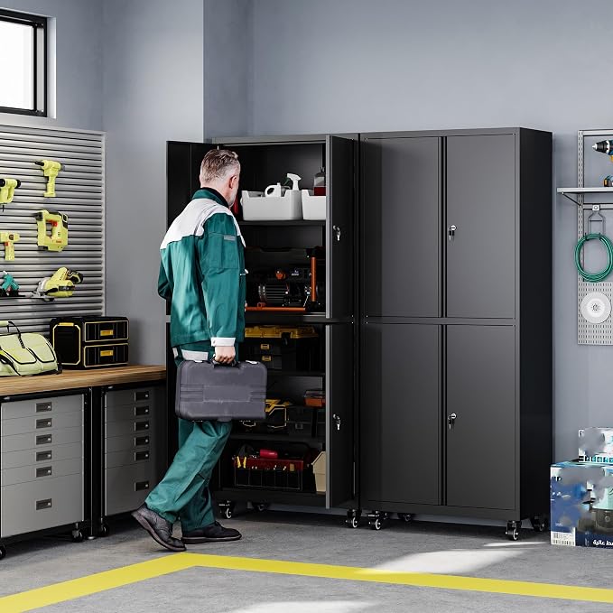 Letaya Metal Garage Storage Cabinet - Image 2