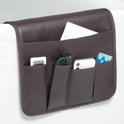 PU Leather Sofa Armrest Organizer, Armchair Magazine Holders, Waterproof Remote by Unknown