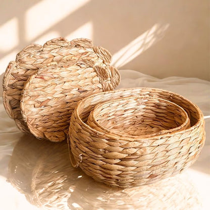 Set of 2 Round Wicker Baskets - Image 8