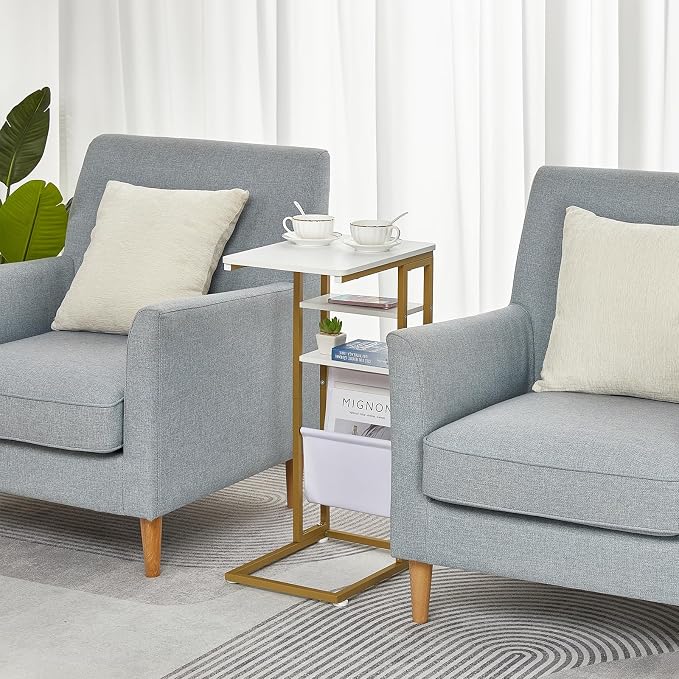 C Shaped End Table 28" 3-Tier C Table - Image 6
