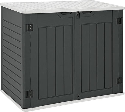 YITAHOME Outdoor Horizontal Storage Sheds w/o Shelf, Weatherproof Resin Tool by YITAHOME
