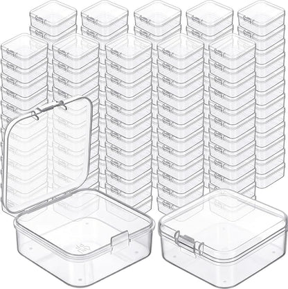 Jetec 120 Pieces Mini Plastic Clear Beads Storage Containers Box by Jetec