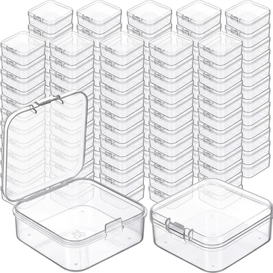 Jetec 120 Pieces Mini Plastic Clear Beads Storage Containers Box by Jetec