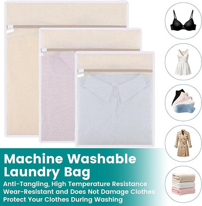 Dntorx 4 Pack Durable Cotton Mesh Laundry Bags - Image 9