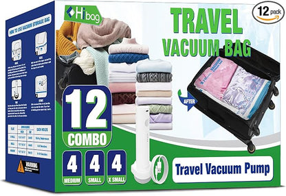 Travel Vacuum Bags with Electric Pump, Vacuum Travel Bags by HIBAG