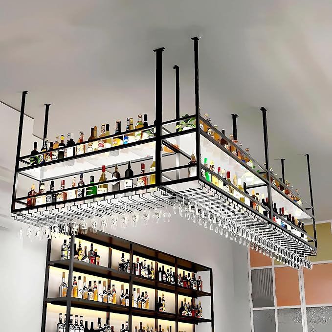 47.2IN Acrylic Ceiling Wine Glass Rack - Image 6