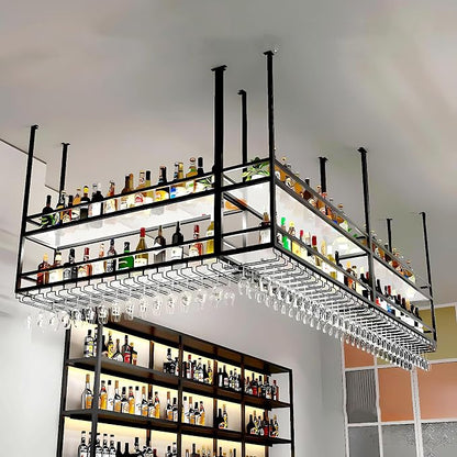 31.4IN Acrylic Ceiling Wine Glass Rack - Image 6