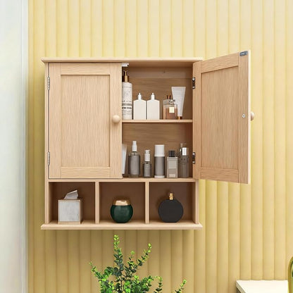 TaoHFE Natural Wooden Color Bathroom Wall Cabinet - Image 5