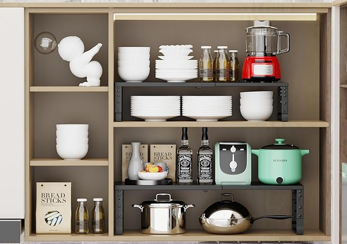 Expandable Stackable Spice Rack Organizer - Image 4
