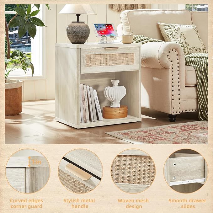 LEYAOYAO Rattan Nightstand - Image 5