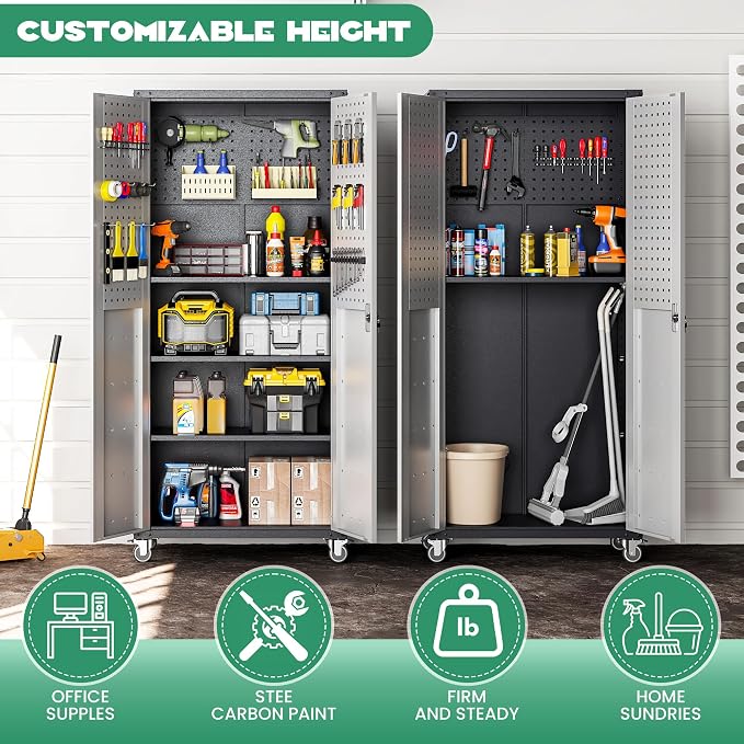 Garage Cabinet System | Heavy Duty Steel All-in-One Modular Garage Cabinet Set - Image 3