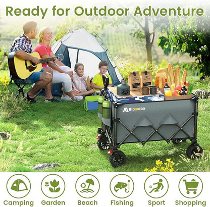Blomoba Collapsible Wagon Cart, 150L Foldable Wagon - Image 9