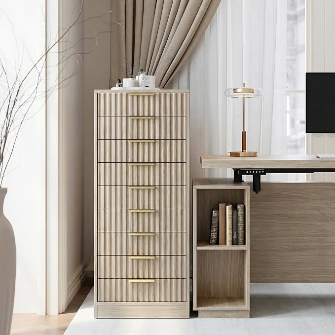 9 Drawer File Cabinet, Wooden Office Cabinet - Image 3