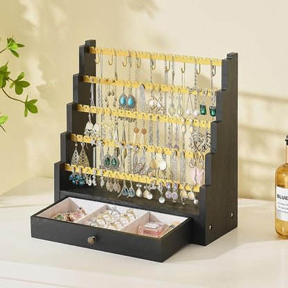 Pinzoveco Earring Organizer, 5 Layer Earring Holder Organizer - Image 2