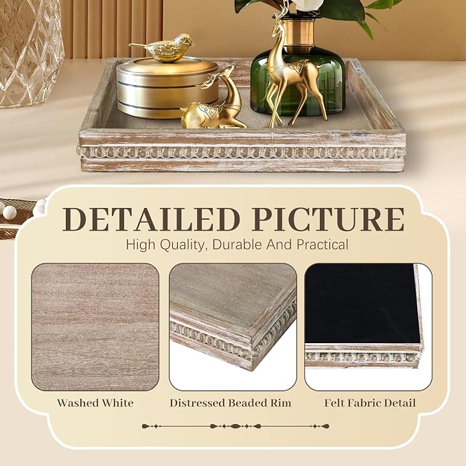 Wooden Decorative Tray, Small Serving Tray - Image 6