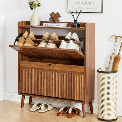 BERRYMERRY 31.5" Fluted Shoe Storage Cabinet - Image 6