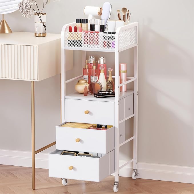 HapiRm Rolling Makeup Cart Organizer by HapiRm