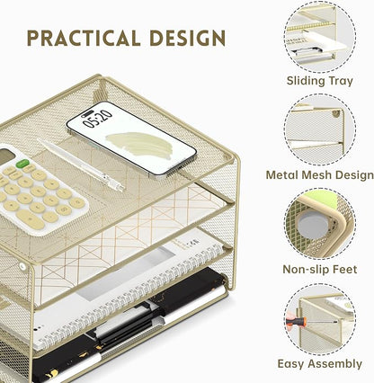 DALTACK 3 Tier Letter Tray Paper Organizer - Image 4