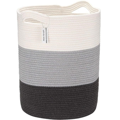 Sea Team Large Size Cotton Rope Woven Storage Basket by SeaTeam
