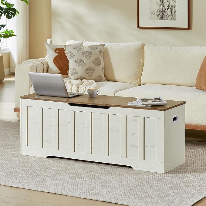 VANKILEY 51.2" Storage Chest Extra Large, Wooden Storage Bench, - Image 2