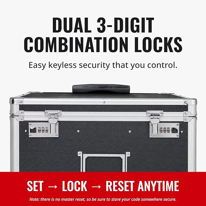 Vaultz Locking Mobile Business Case, Letter Size, 11 x 14.75 x 13.75 Inches - Image 6