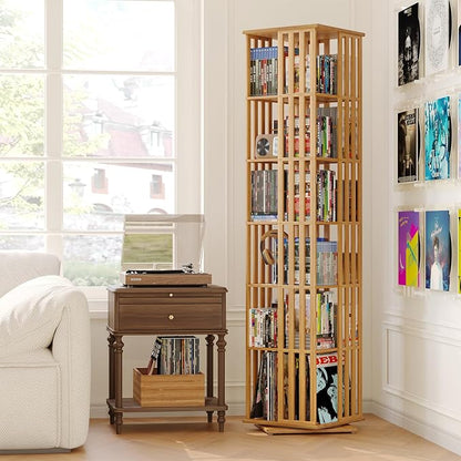 XIMN 360° Rotating Bamboo CD/DVD Shelf - Image 9