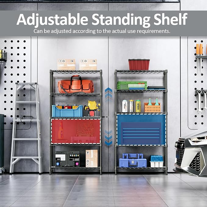Storage Shelving Unit for Garage and Pantry, 13.8" D x 29.5" W x 59.5" H - Image 6