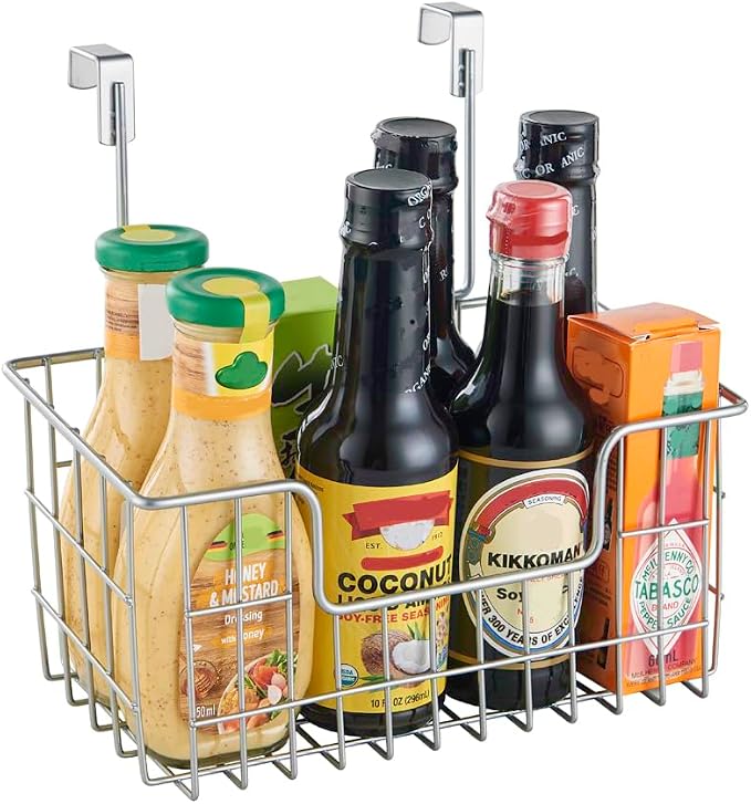 JUNCHU CHERRY Wire Hanging Storage Basket 2 Packs, Wall Mounted Kitchen - Image 7